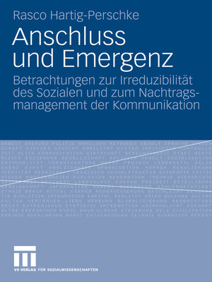 cover image of Anschluss und Emergenz